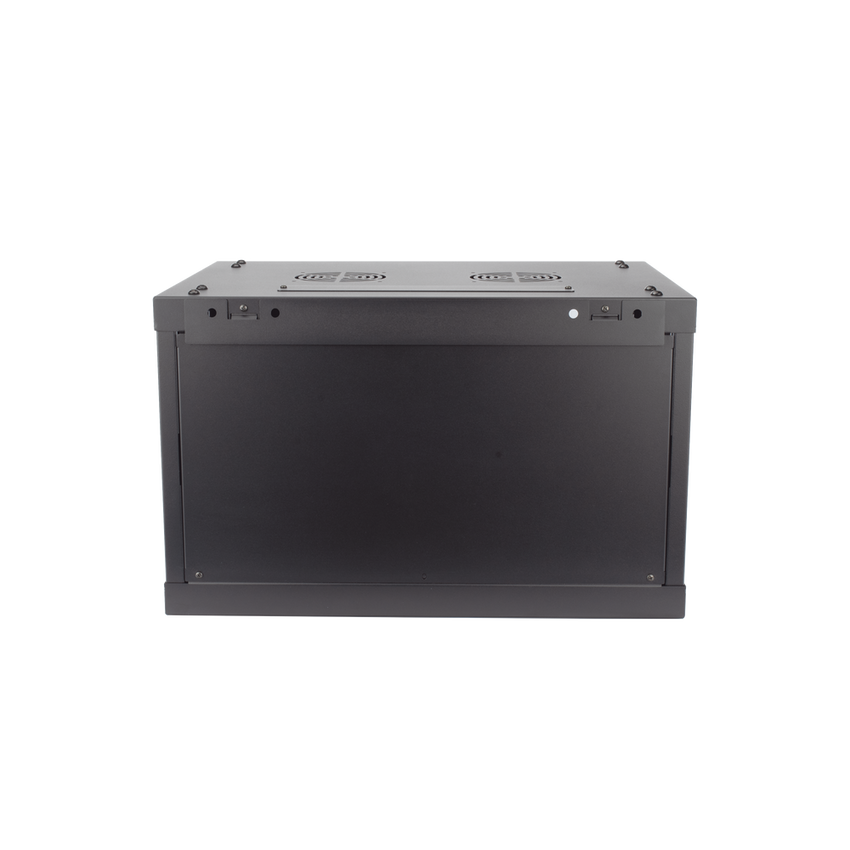 Gabinete para Montaje en Pared - Piso / Puerta de Cristal Templado / Cuerpo Fijo / 6 Unidades de Rack / 19" / Fabricado en Acero