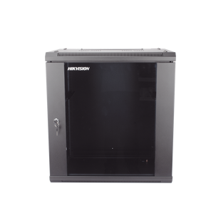 Gabinete para Montaje en Pared - Piso / Puerta de Cristal Templado / Cuerpo Fijo / 12 Unidades de Rack / 19" / Fabricado en Acero