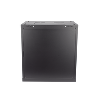 Gabinete para Montaje en Pared - Piso / Puerta de Cristal Templado / Cuerpo Fijo / 12 Unidades de Rack / 19" / Fabricado en Acero