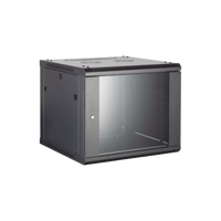 Gabinete para Montaje en Pared - Piso / Puerta de Cristal Templado / Cuerpo Fijo / 12 Unidades de Rack / 19" / Fabricado en Acero