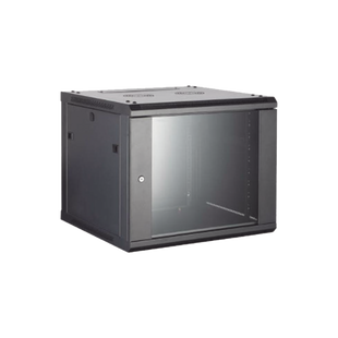 Gabinete para Montaje en Pared - Piso / Puerta de Cristal Templado / Cuerpo Fijo / 12 Unidades de Rack / 19" / Fabricado en Acero