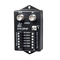 Protector para alimentación, datos y video para cámara PTZ de 12 Vcc-24 Vca, conector BNC y terminal