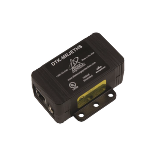 Protector de un solo canal 10GbE para sistemas de CCTV , Ideal para protección de cableado categoría CAT5e, CAT6 y CAT6A.