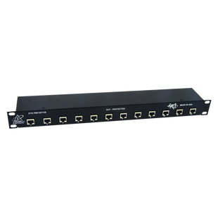 Protector de puertos IP de 12 Canales para uso en CAT5e, CAT6 y CAT6A.