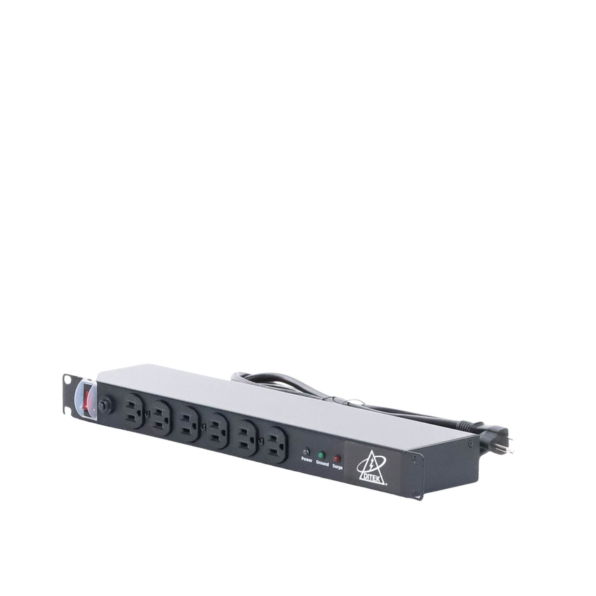 Protector Contra Sobretensiones de 120 VCA, 15 A, 12 Salidas, Montaje en Rack 1U, Servidores Montados en Rack, Sistemas de Voz, Controladores, Equipos de Video Vigilancia