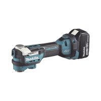 Multiherramienta Oscilante Inalámbrica de 18V, incluye 2 Baterías  BL1850B de 5.0 A, Cargador DC18RC, Accesorios y Estuche Makpac