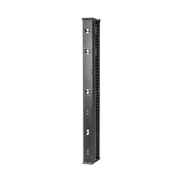 Organizador Vertical CableTek, Doble (Frontal y Posterior), Para Rack Abierto de 45 Unidades, 6 in de Ancho, Color Negro