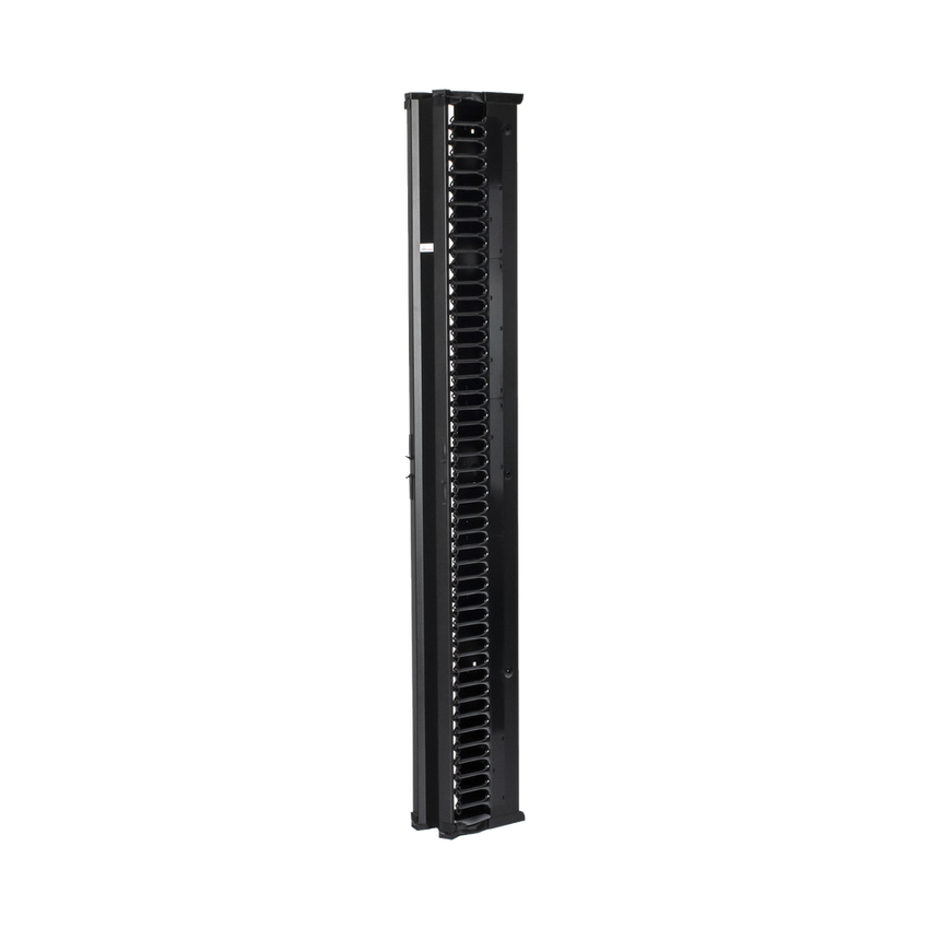 Organizador Vertical CableTek, Doble (Frontal y Posterior), Para Rack Abierto de 45 Unidades, 6 in de Ancho, Color Negro