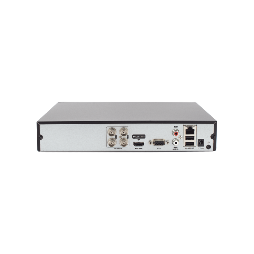 DVR 4 Canales TurboHD + 1 Canal IP / 2 Megapíxel (1080p) Lite / Acusense Lite (Evita Falsas Alarmas) / Audio por Coaxitron / 1 Bahía de Disco Duro / H.265+ / Salida de Vídeo Full HD
