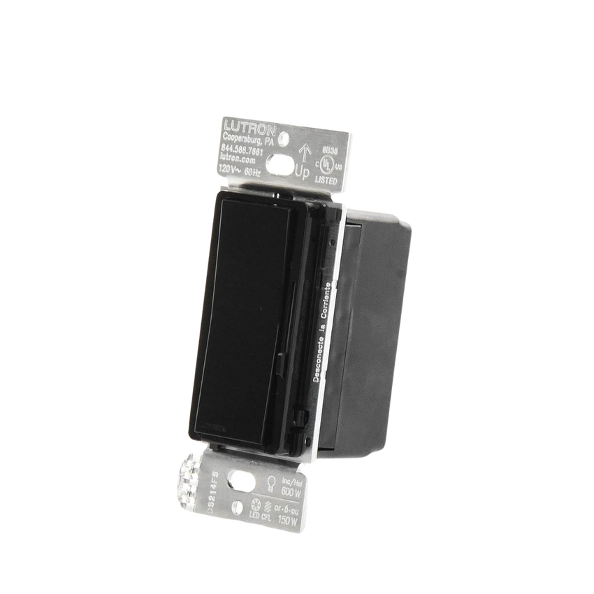 (Caseta Wireless) Atenuador de pared. Aumenta/Disminuye Intensidad de Iluminación.  No requiere cable neutro. 150W LED / 600W INC/HAL