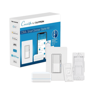 (Caseta Wireless) Kit Hub controlador, atenuador, control remoto PICO, base de pared y tapa.