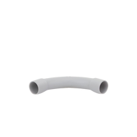 Curva de radio estrecho para tubería rígida, recomendado para cables de datos, PVC Auto-extinguible, de 16 mm