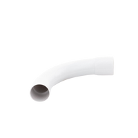 Curva de radio estrecho para tubería rígida, recomendado para cables de datos, PVC Auto-extinguible, de 25 mm