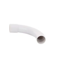Curva de radio estrecho para tubería rígida, recomendado para cables de datos, PVC Auto-extinguible, de 32 mm