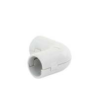 Unión en "L" (Codo) para tubería rígida, recomendado para cable eléctrico, PVC Auto-extinguible, de 16 mm