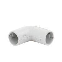 Unión en "L" (Codo) para tubería rígida, recomendado para cable eléctrico, PVC Auto-extinguible, de 16 mm