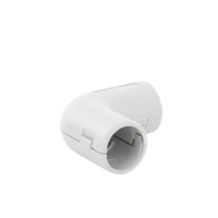 Unión en "L" (Codo) para tubería rígida, recomendado para cable eléctrico, PVC Auto-extinguible, de 16 mm
