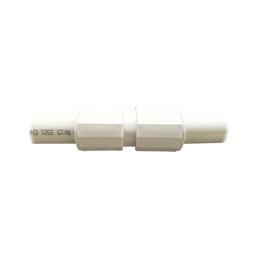 Manguito / Cople Morbidx IP67 libre de halógenos para unir tubería rígida de 16 mm (5/8") permite una instalación hermética no necesita pegamento