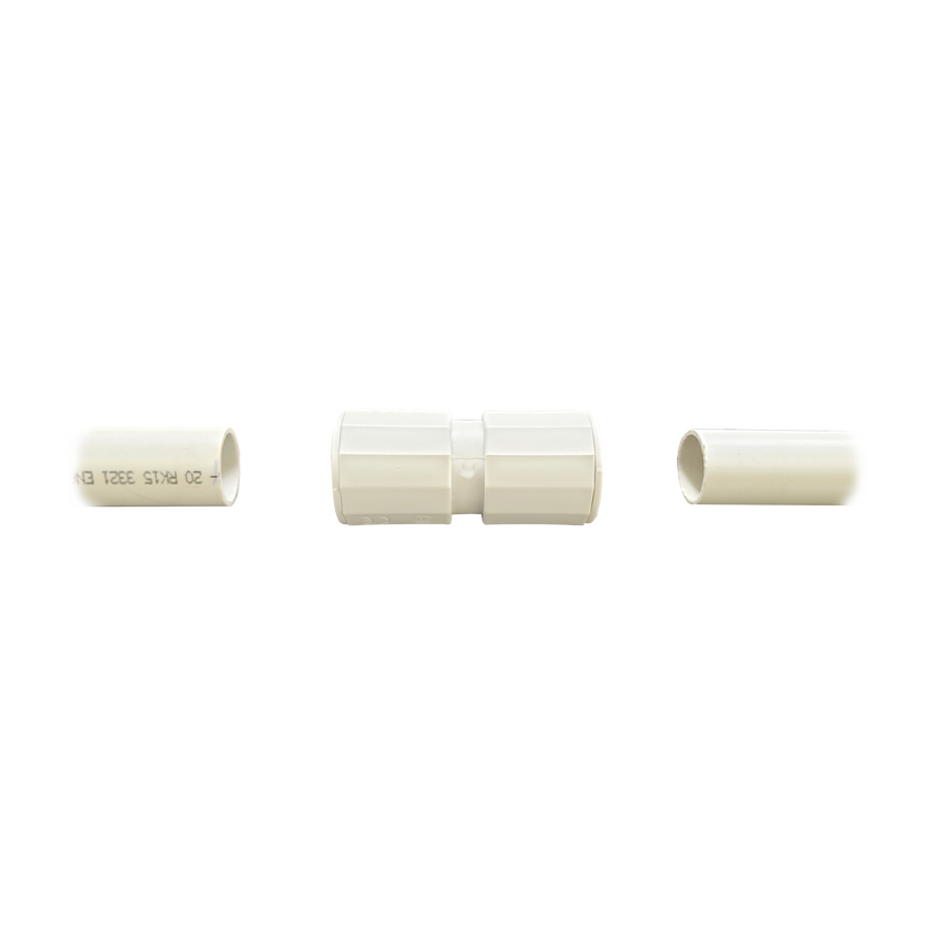 Manguito / Cople Morbidx IP67 libre de halógenos para unir tubería rígida de 16 mm (5/8") permite una instalación hermética no necesita pegamento
