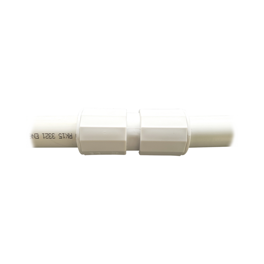 Manguito / Cople Morbidx IP67 libre de halógenos para unir tubería rígida de 25 mm (1") permite una instalación hermética no necesita pegamento