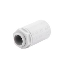 Conector de tubería rígida a caja (Racor), PVC Auto-extinguible, de 20 mm