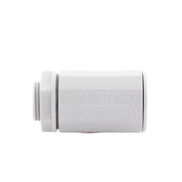 Conector de tubería rígida a caja (Racor), PVC Auto-extinguible, de 20 mm
