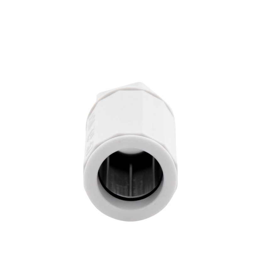 Conector de tubería rígida a caja (Racor), PVC Auto-extinguible, de 20 mm