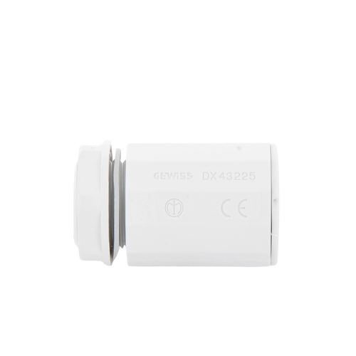 Conector de tubería rígida a caja (Racor), PVC Auto-extinguible, de 25 mm