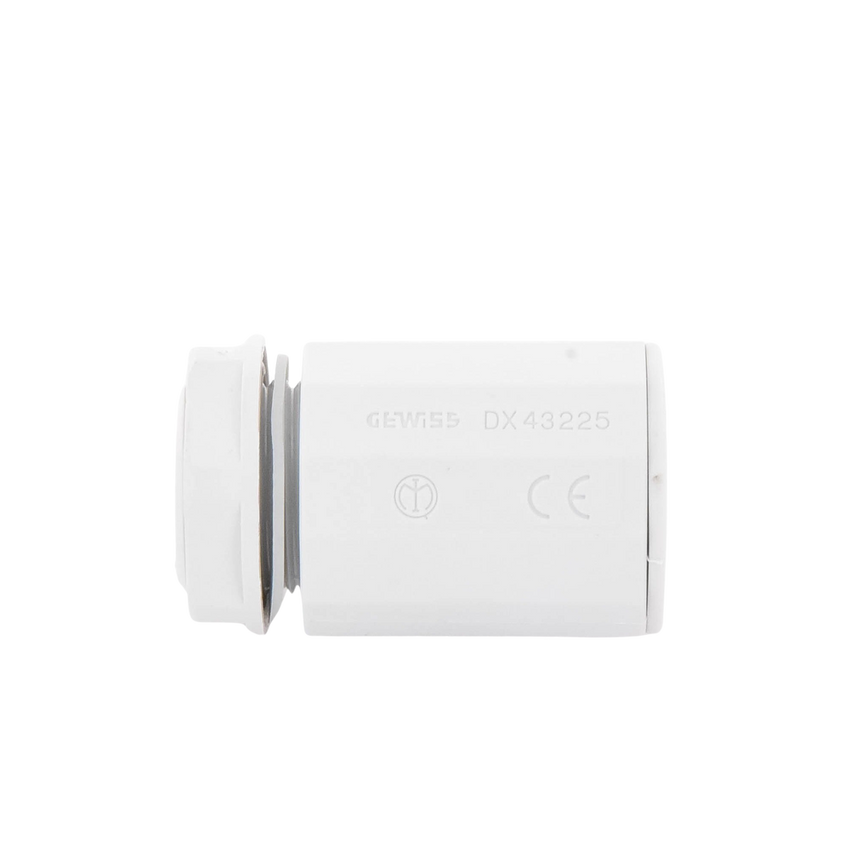 Conector de tubería rígida a caja (Racor), PVC Auto-extinguible, de 25 mm