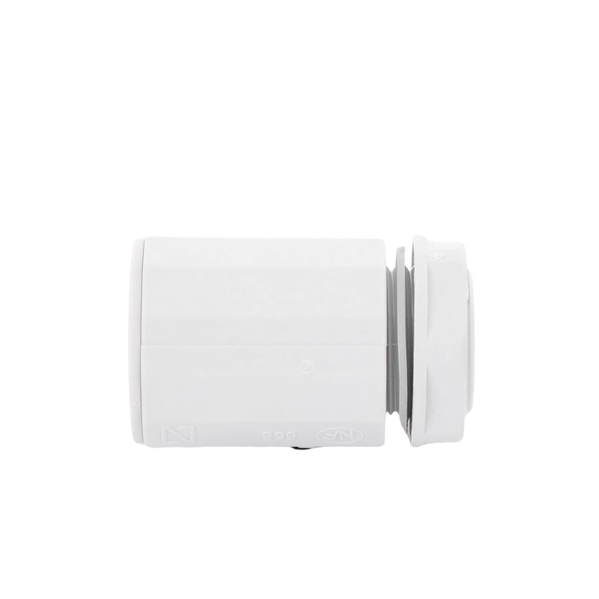 Conector de tubería rígida a caja (Racor), PVC Auto-extinguible, de 25 mm