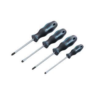 Juego de 4 Desarmadores, 2 de Punta Phillips y 2 de Punta Plana