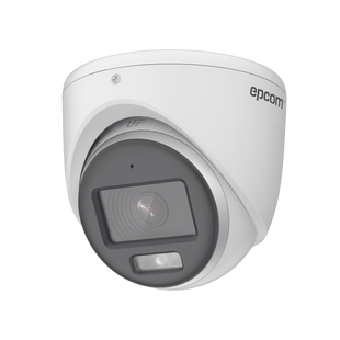 [ColorVu] Turret TURBOHD 3K (5 Megapixel) / Lente 2.8 mm / Micrófono Integrado / Imagen a Color 24/7 / 20 mts Luz Blanca / Exterior IP67 / dWDR / 4 Tecnologías