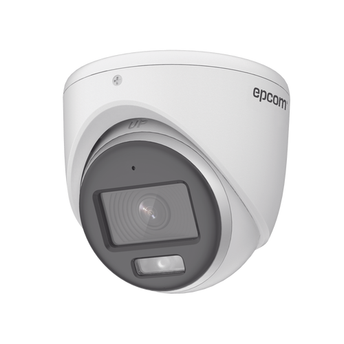 [ColorVu] Turret TURBOHD 3K (5 Megapixel) / Lente 2.8 mm / Micrófono Integrado / Imagen a Color 24/7 / 20 mts Luz Blanca / Exterior IP67 / dWDR / 4 Tecnologías