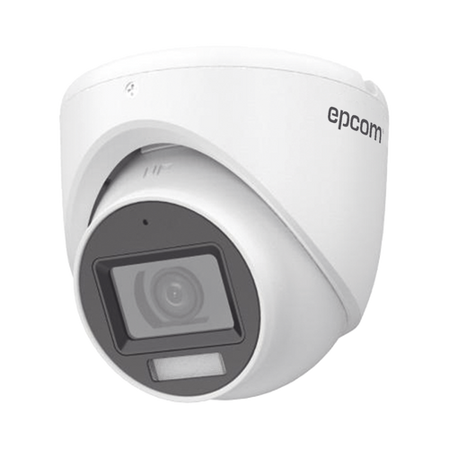 [Dual Light + ColorVu] Turret TURBOHD 3K (5 Megapixel) / Lente 2.8 mm / 30 mts IR + 20 mts Luz Blanca / Gran Angular 104.9° / Exterior IP67 / Micrófono Integrado / dWDR / 4 Tecnologías / Metal