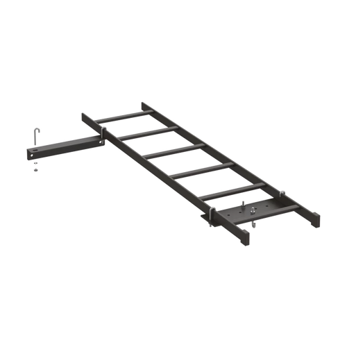 Kit de Conexión de Rack a Pared, Con Escalerilla de 1.3 m de Largo y 12 in de Ancho, de Acero, Color Negro