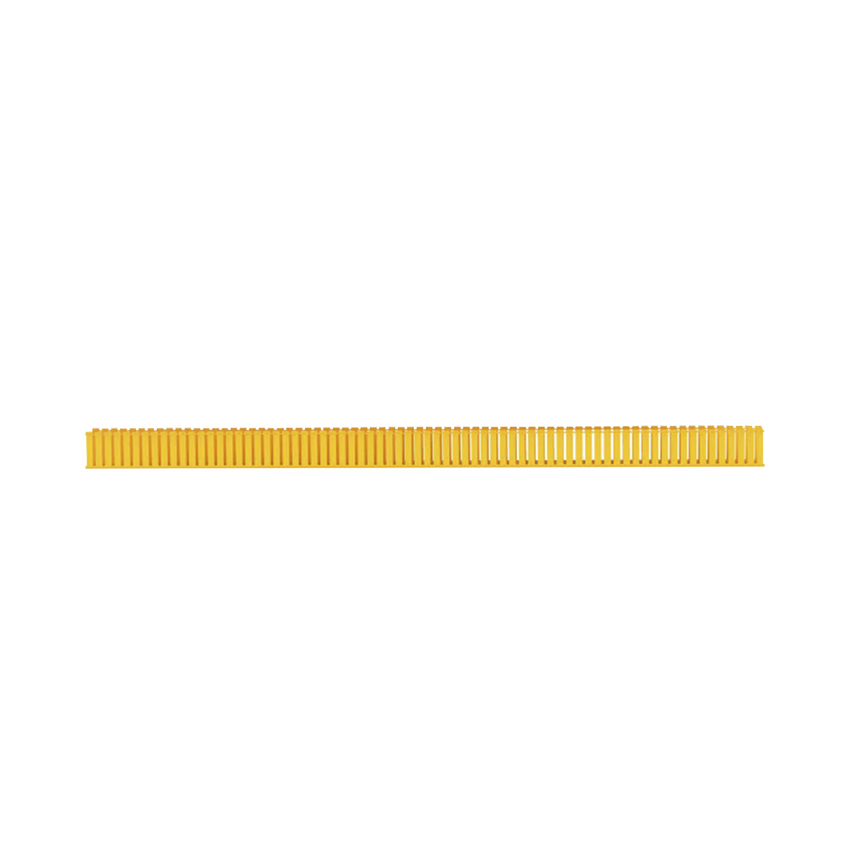 Canaleta Ranurada de PVC sin Tapa, Fiber-Duct™, 4 in de Ancho, 4 in de Alto y 1828.8 mm de Largo, Color Amarillo