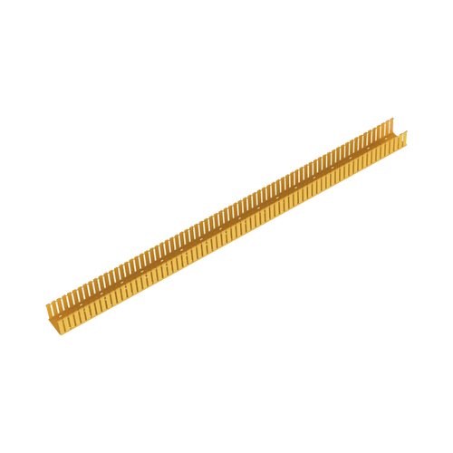 Canaleta Ranurada de PVC sin Tapa, Fiber-Duct™, 4 in de Ancho, 4 in de Alto y 1828.8 mm de Largo, Color Amarillo
