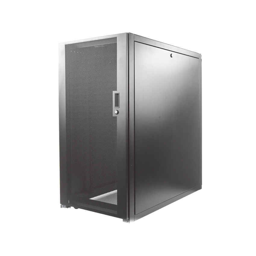 Gabinete Profesional de Telecomunicaciones, de Piso, 24 UR, 600 mm de Ancho y 1070 mm de Profundidad, Color Negro