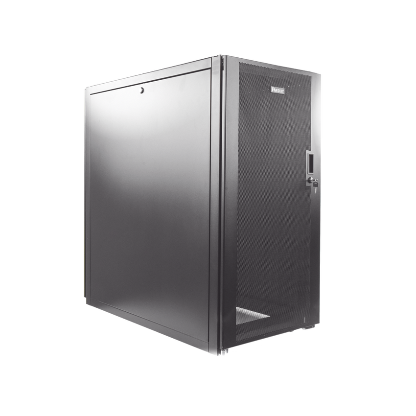 Gabinete Profesional de Telecomunicaciones, de Piso, 24 UR, 600 mm de Ancho y 1070 mm de Profundidad, Color Negro