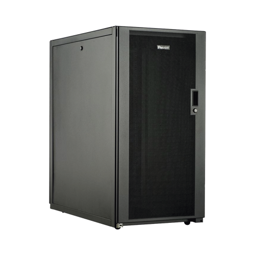 Gabinete Profesional de Telecomunicaciones, de Piso, 24 UR, 600 mm de Ancho y 1070 mm de Profundidad, Color Negro