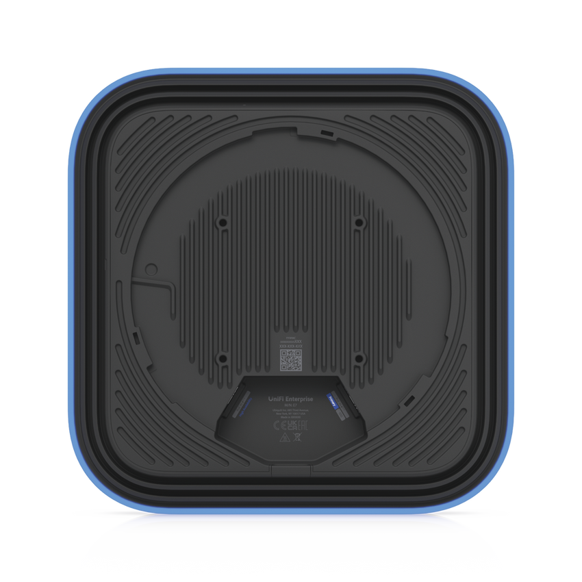 UniFi Enterprise Access Point E7, WiFi 7, 2.4/5/6GHz, 10 Cadenas Espaciales, Analizador Espectral en Tiempo Real, Hasta 1000 Dispositivos, (1) Puerto 10G RJ45 y (1) Puerto 1G RJ45 para Alta Disponibilidad de Energía y Datos