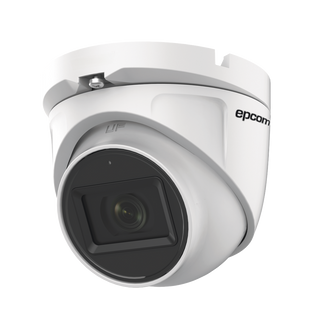 AUDIO POR COAXITRON / Domo TURBOHD 2 Megapixel (1080p) / Gran Angular 106° / Lente 2.8 mm / 20 mts IR EXIR / Exterior IP66 / 4 Tecnologías / dWDR / Metal