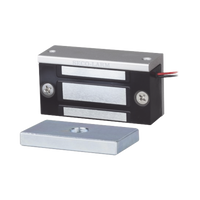 Chapa Magnética  de 36 kg (80 Lbs) / Uso en Lockers o Gabinetes / 12~24 VDC / Tamaño Miniatura 70x31x19 mm / Protección MOV / Sin Magnetismo Residual / Montaje Completo