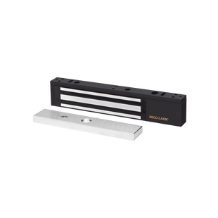 CERRADURA ELECTROMAGNETICA DE 600LB EN COLOR  NEGRO CON SENSOR DE ADHERENCIA Y LED DE STATUS