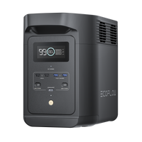 Estación de Energía Portátil de 980Wh Litio LFP / 10 Puertos AC 500 W (Max. 1000W) / 2 USB-C 100W / Cargador de Coche 10A a 12.6V / Conectividad WiFi y Bluetooth (App) / Carga Solar 500W Max.