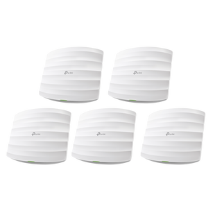 Kit de 5 Puntos de Accesso Omada doble banda 802.11ac, MU-MIMO, PoE af y PoE Pasivo, soporta hasta 100 clientes, hasta 1350 Mbps.