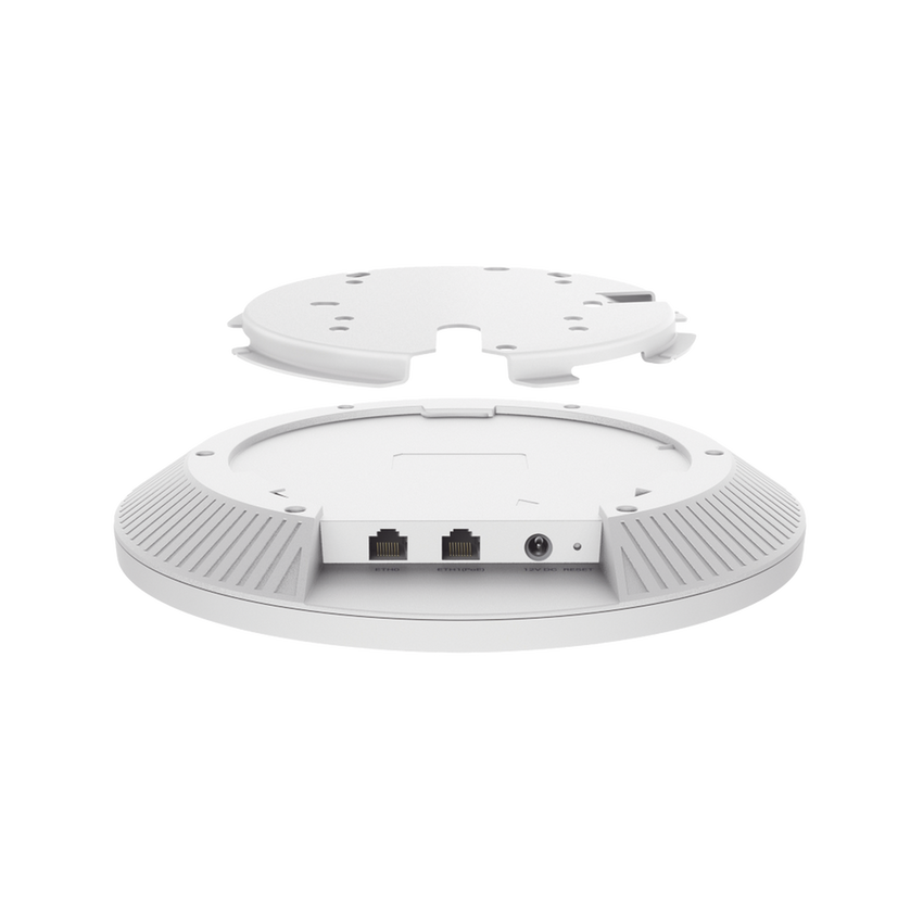 Punto de Acceso Omada / Wi-Fi 7 BE22000 MU-MIMO 4x4 / 2 Puertos 10 Gbps / Mesh Omada / Operaciones Multiencale (MLO) / Configuración por Controlador o Stand-Alone / Para Montaje en Techo/pared / Alimentación PoE++