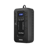 UPS de 650 VA/390 W, Topología Standby con Modo Ahorrador ECO, Entrada 120 Vca NEMA 5-15P, Con 8 Tomas NEMA 5-15R