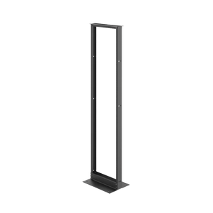 Rack de Dos Postes Estándar de 19 in, Rieles Numerados y Roscados #12-24, Fabricado en Aluminio, 45 Unidades de Rack, Color Negro