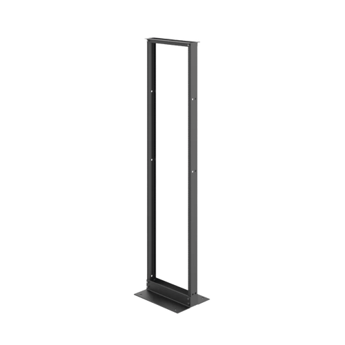 Rack de Dos Postes Estándar de 19 in, Rieles Numerados y Roscados #12-24, Fabricado en Aluminio, 45 Unidades de Rack, Color Negro